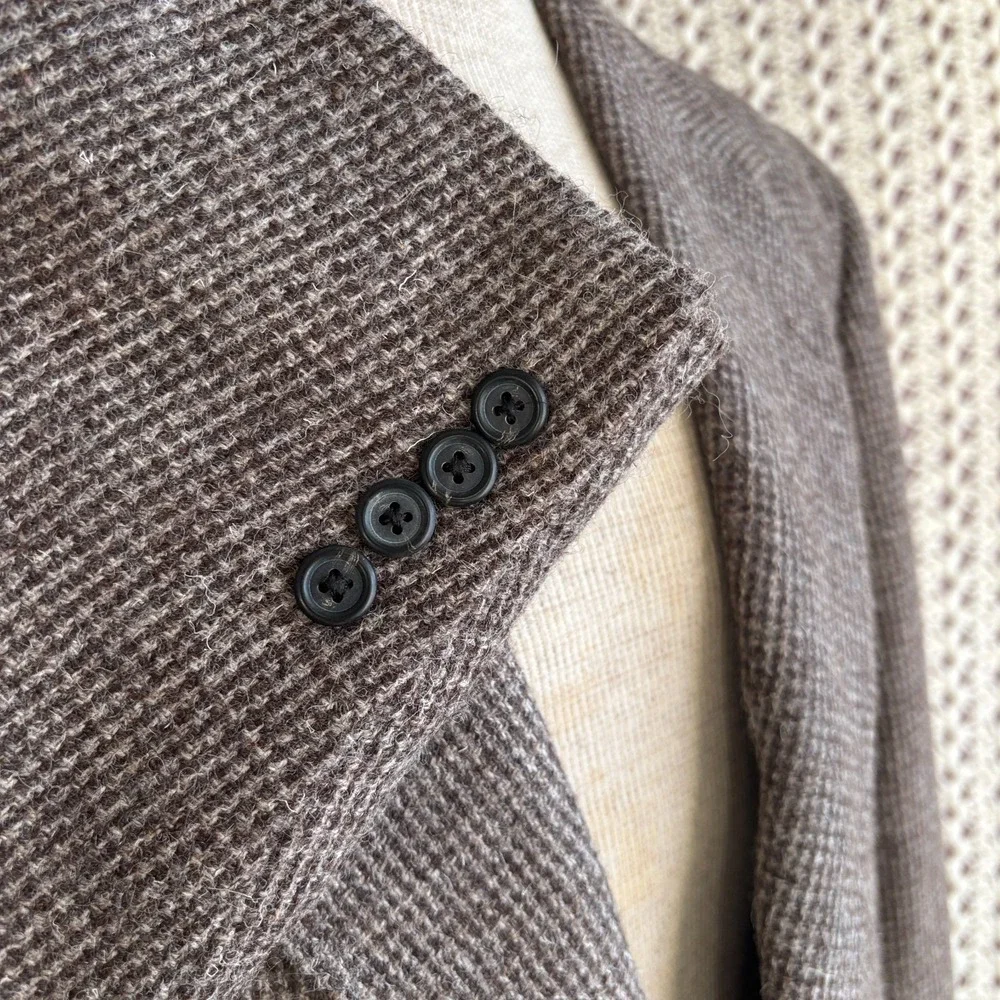 NWOT Vintage The J. Peterman Wool Havana Blazer Sport Coat 44R Brown Made in USA